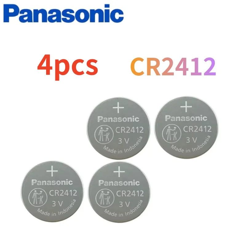 4pcs Panasonic Coin Cell Lithium Battery For  CR2412 3V