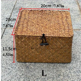 Seaweed Woven Storage Box with Cover
