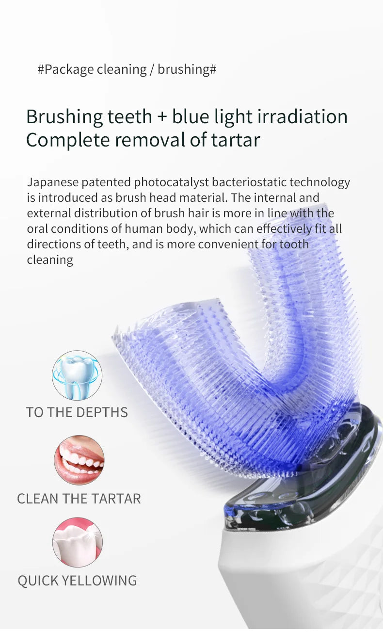 Automatic 360 Degrees Sonic Silicone Electric Toothbrush