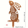Outdoor Rustic Metal Garden Rabbit