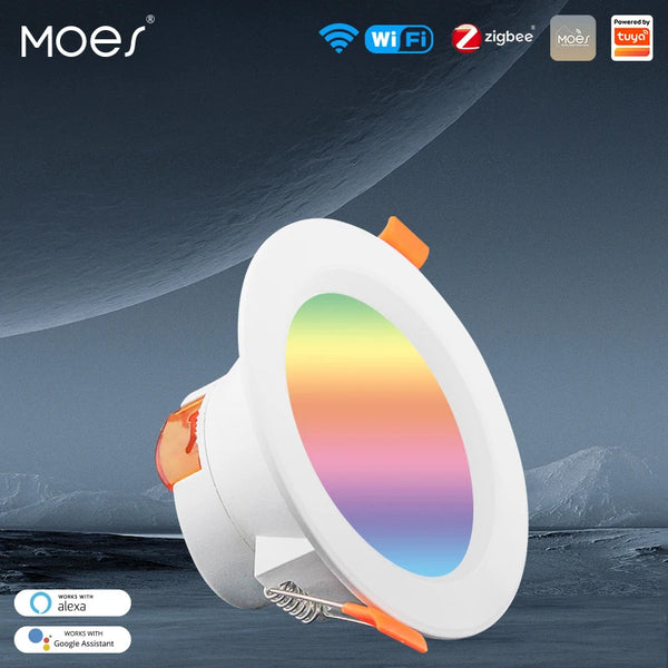 MOES WiFi Smart LED 7/10W RGB Alexa Google Home Color Changing Warm Cool light