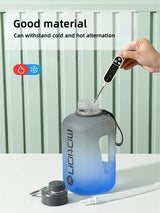 Plastic 2.4L Large Capacity Sports Water Bottle With Straw.