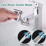 Metal 1440° Rotatable Extension 2 Mode Faucet Sprayer