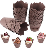 100pcs Oilproof Tulip Muffin Cupcake Liners