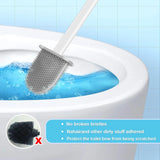 Silicone Toilet Brush Set with Holder