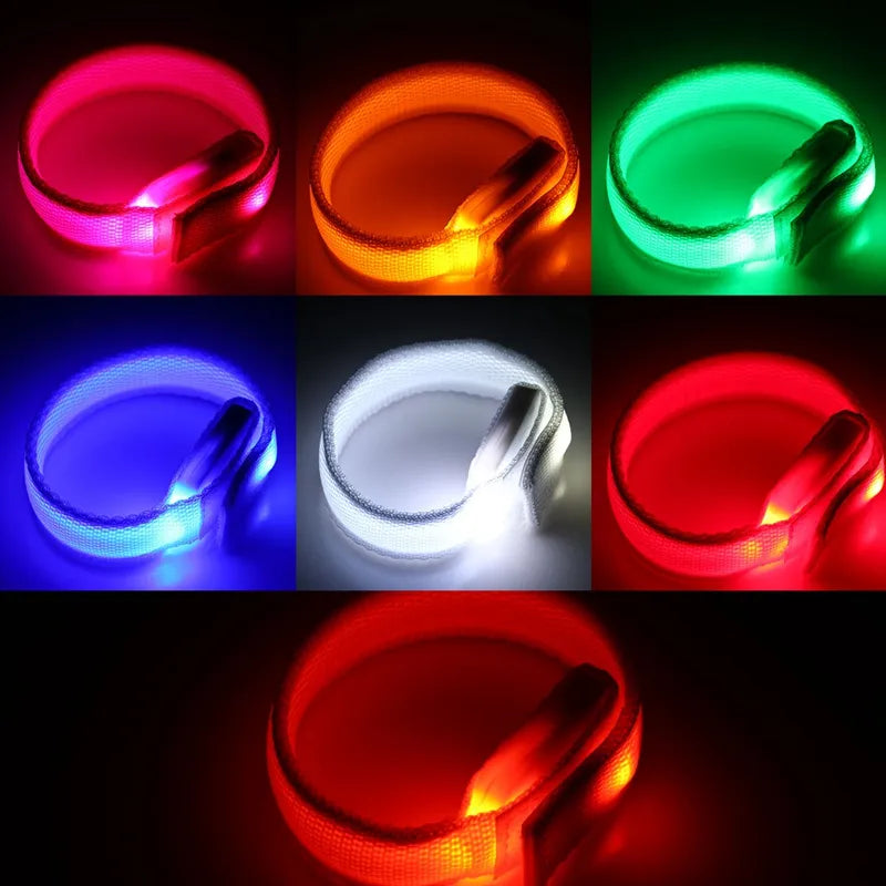 LED Light Up Wristbands With Fast Or Slow Flashing Lights.