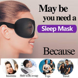 Tcare 3D Sleeping Eye Mask, Total Darkness When You Travel, Day Time Naps OR Work Shift work.