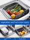 Stainless Steel Kitchen Sink Adjustable Drain Rack.