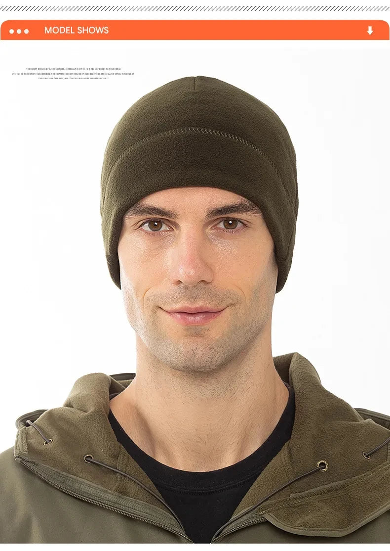 Unisex Windproof Polar Fleece Beanie