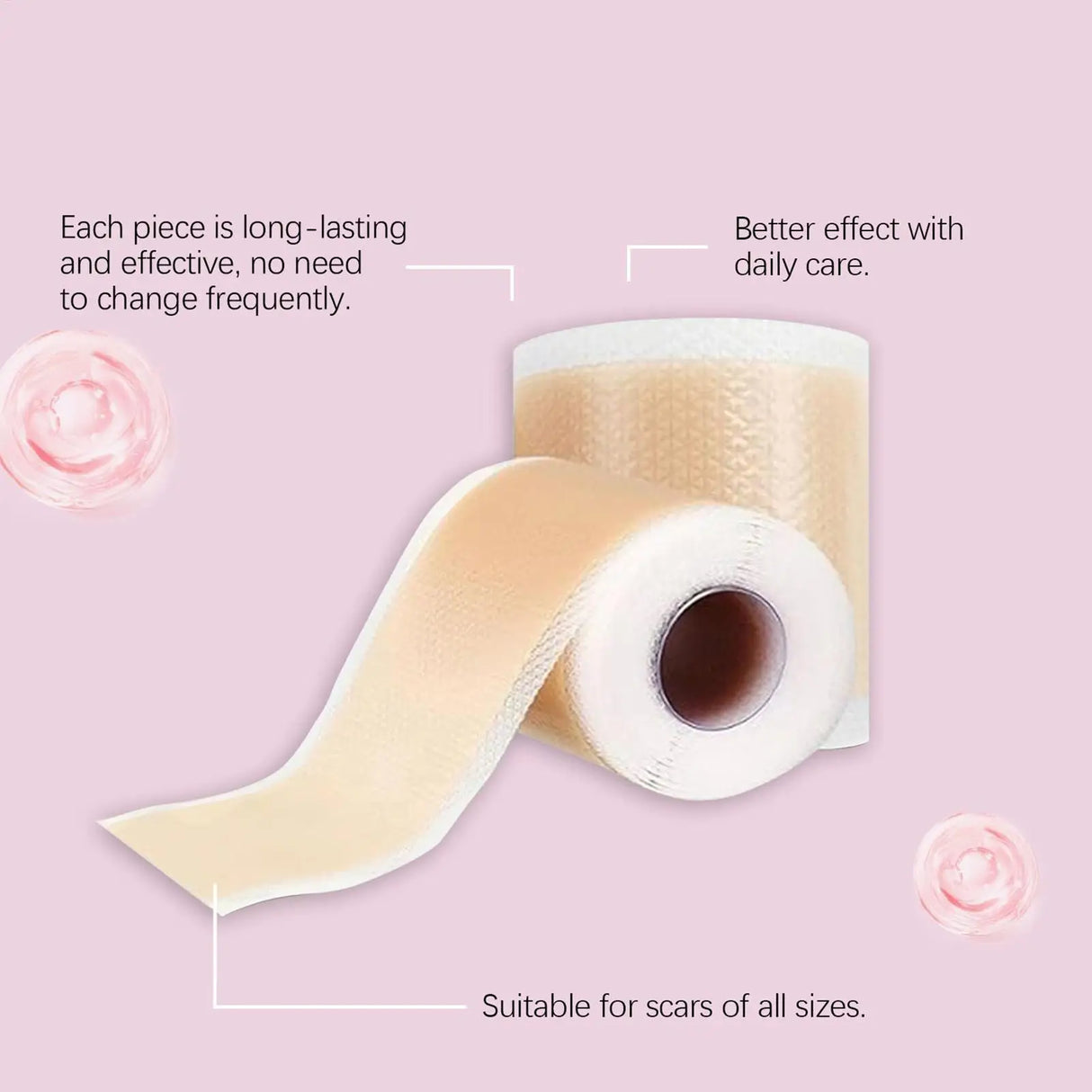 4x150cm Silicone Waterproof Self-Adhesive Scar Therapy Patch