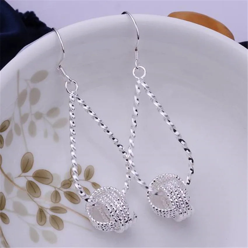 Women's Elegant 925 Sterling Silver drop earrings