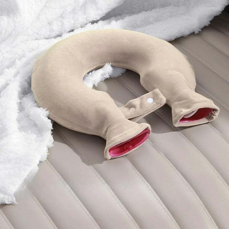 Soft Plush U-shaped Hot Water Bag for Neck