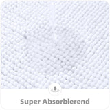 Kitinjoy Chenille Non-slip Washable Quick Drying Bath Mat