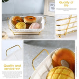 Golden Metal Wire Bread/Fruit Baske