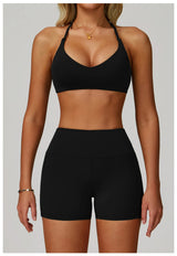 Women's Anti-Sweat Push Up Cross Shoulder Sports Bra