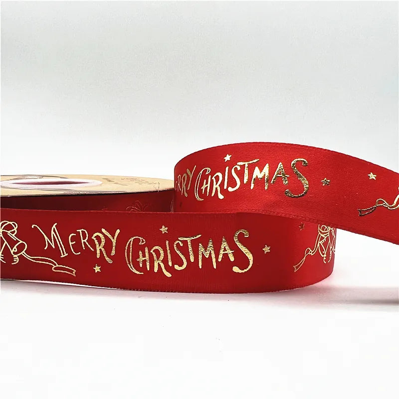 5yards Of 1inch(25mm) Christmas Polyester Ribbon.