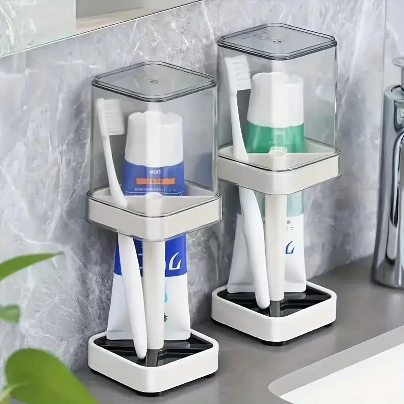 Toothbrush Holder With Mouthwash Cup