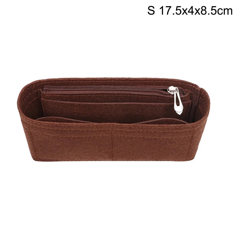 Felt Insert Accessory Organizer For Handbags