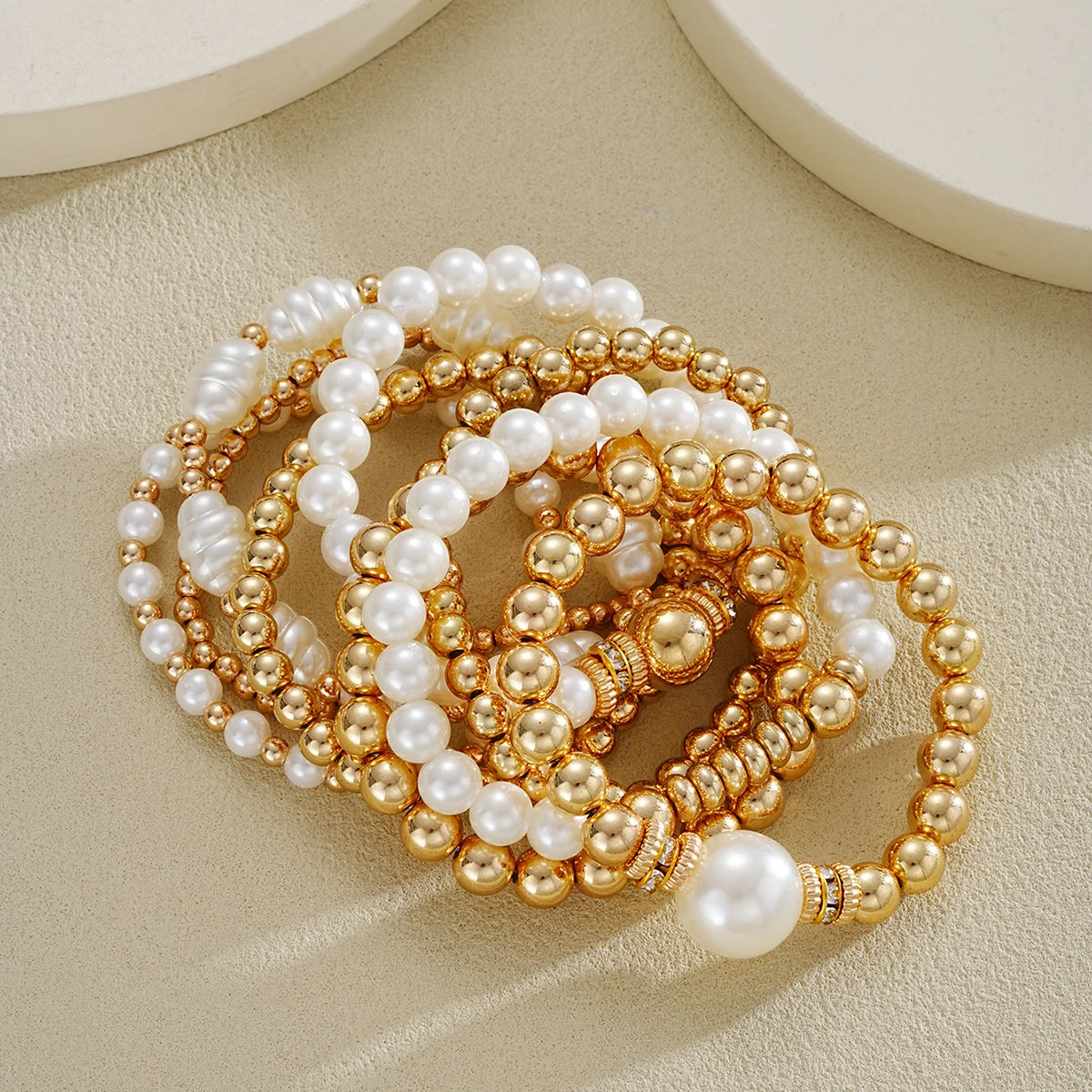 Bohemia Minimalist Faux Pearl Elastic Bracelet