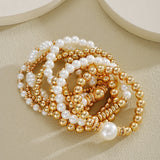 Bohemia Minimalist Faux Pearl Elastic Bracelet