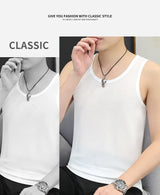 Men's Ice Silk Bamboo Knot Sleeveless Summer Mesh T Shirt