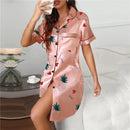 Women's Silk Satin Shirt Loungewear