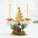 Christmas Wrought Iron Candlestick Holders