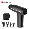 SANLEPUS Portable USB/ LCD deep tissue percussion massage gun for aching muscles.