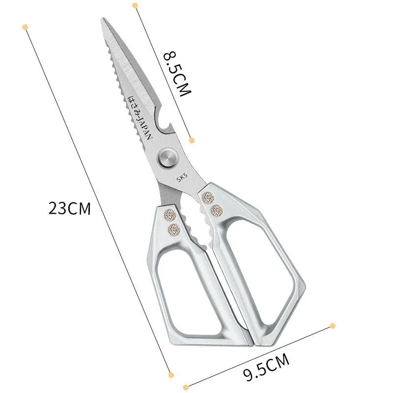1pc Heavy-Duty Stainless Steel Multi-Purpose Kitchen Shears Scissors