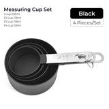 Multicolor 4pcs Stainless Steel Handle Measuring Cup Or spoons.