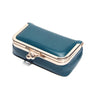 Compact Genuine Leather Kiss-Lock Mini Accessorie Pouch