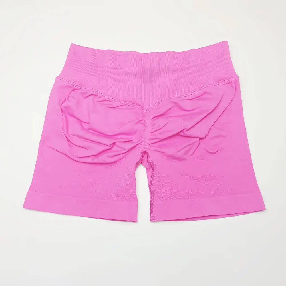 NCLAGEN 4.5" Women's  Low Ribbed Band Scrunch Butt Seamless Impact Shorts