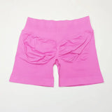 NCLAGEN 4.5" Women's  Low Ribbed Band Scrunch Butt Seamless Impact Shorts