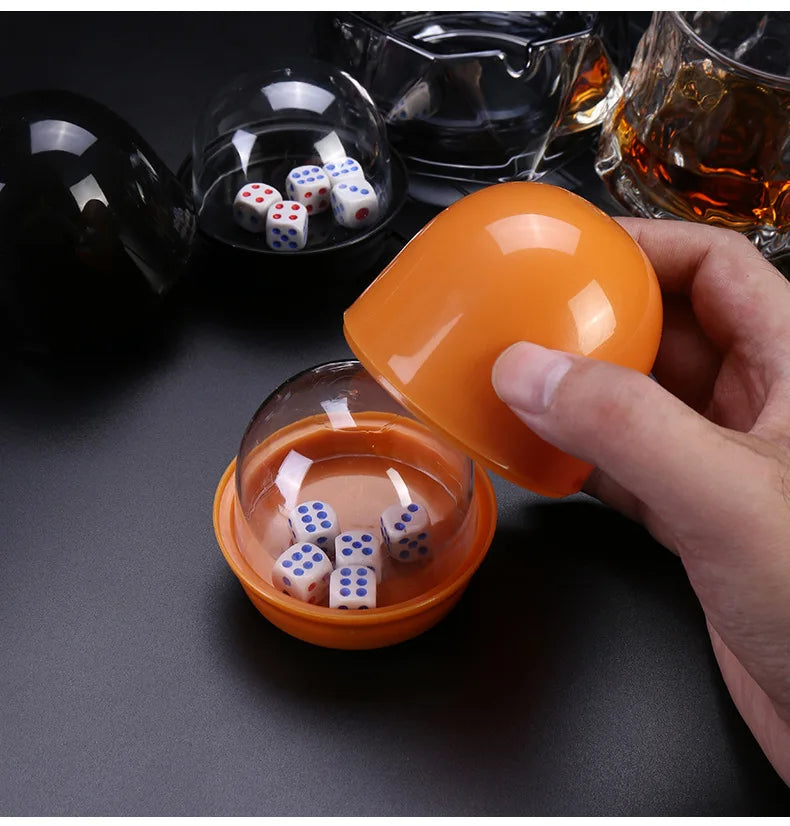 5pc Enclosed Dice Cup