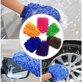 5PCS Double-sided Microfiber Washable Cleaning Mitt
