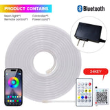 10M 20M 30M LED RGB Neon Flexible Waterproof\Bluetooth DC 24V Light Strip