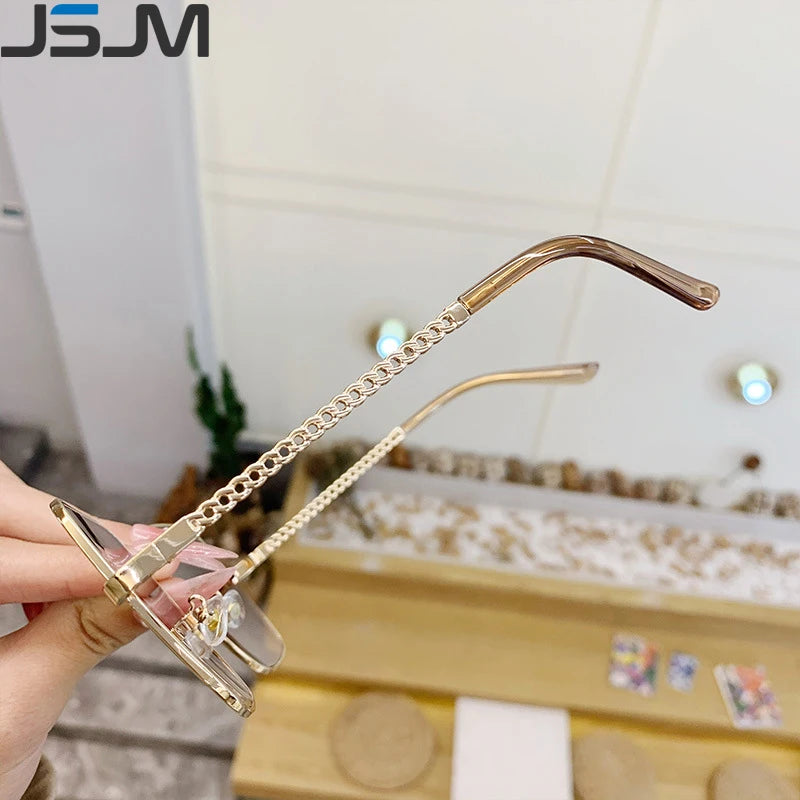 JSJM Women's Metal UV400 Sunglasses