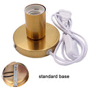 Anti-Slip Metal Desktop Lamp Base 180cm Cord E27 E26 With on/off Switch,