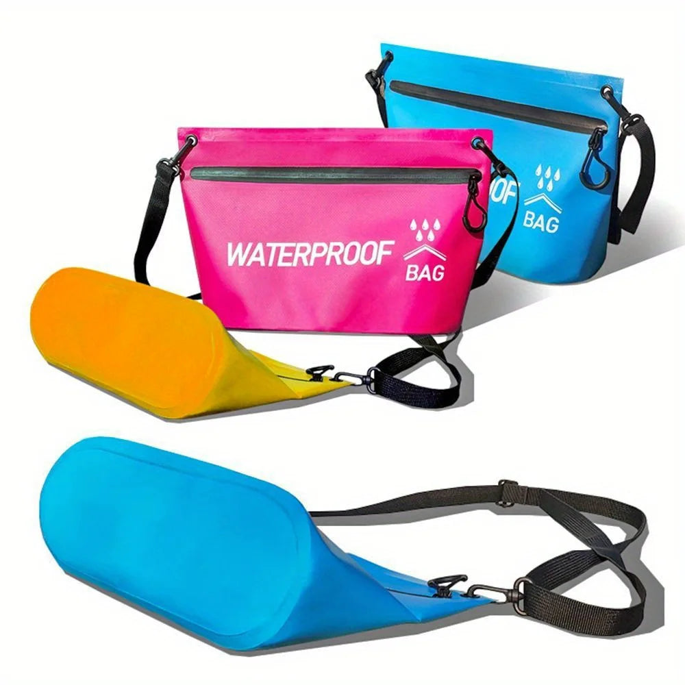 1pc Durable Dry Bag With Zipper For Swimming Rafting Or Kayaking