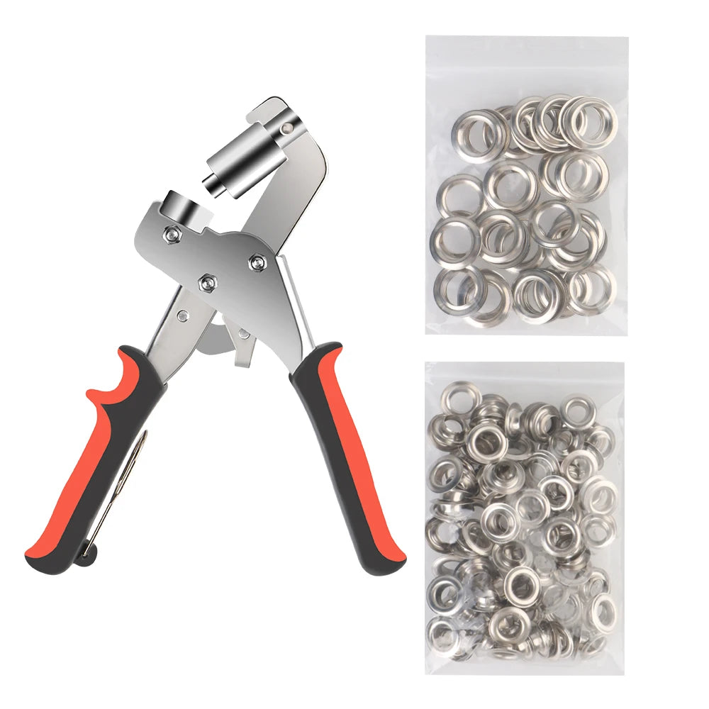 Handheld 3/8 Inch 10mm Grommet Eyelet Hole Rivet Plier Kit