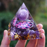 6CM Orgonite Pyramid Natural Healing/Meditation Crystals.