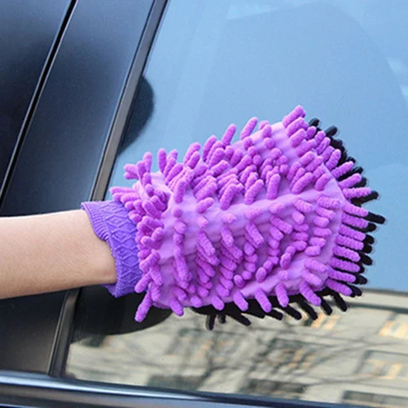 5PCS Double-sided Microfiber Washable Cleaning Mitt