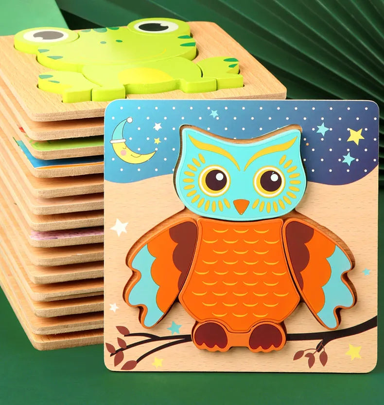 Children's 3D Wooden Educational Puzzles.