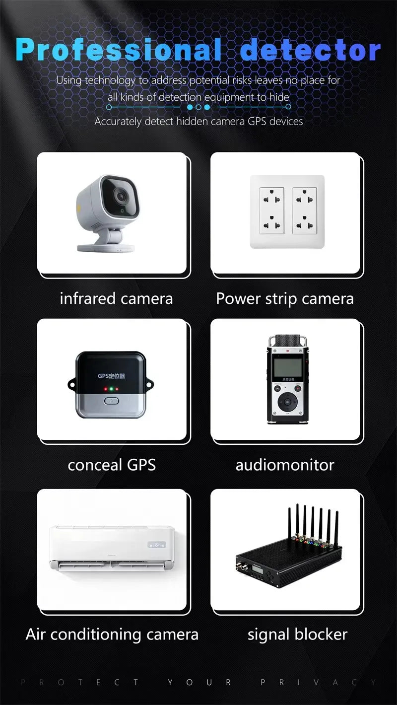 Professional Bluetooth RF Detection Hidden Camera/GPS Tracker/Anti Spy Device