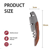 Professional Waiters Corkscrew With Wood Grip Beer Bottle Opener And Foil Cutter