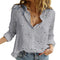 Women's Casual Long Sleeve Cotton Linen Blouse.