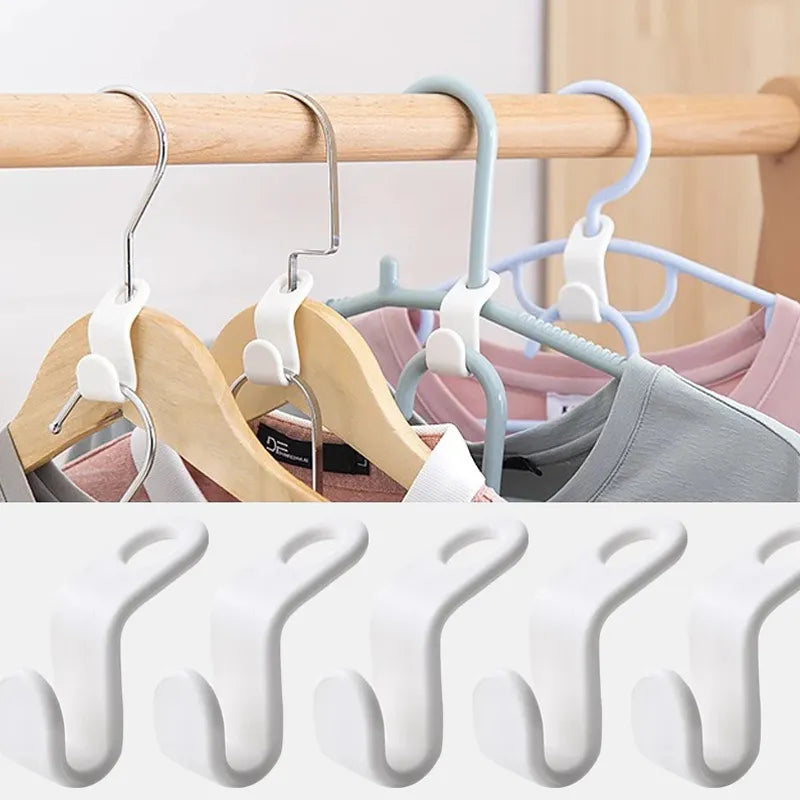 Multi-function Wardrobe Space-saving Plastic Hanger Hooks.