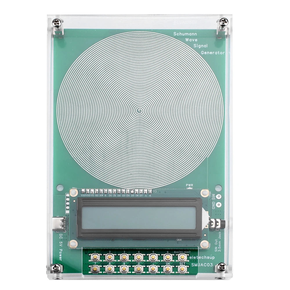 Type-C Interface 0.01Hz~100000Hz Adjustable 7.83Hz Schumann Waves Resonance Generator