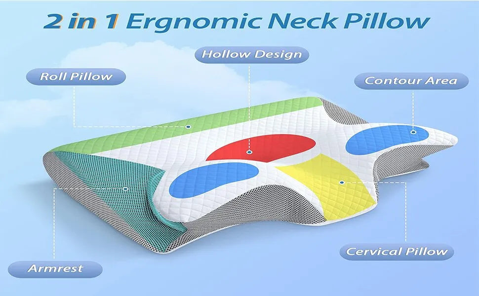 Butterfly Memory Foam Orthopedic Neck Pillow