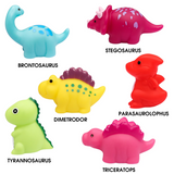 1/6 Pcs Dinosaur Light-Up Floating Bath Toys